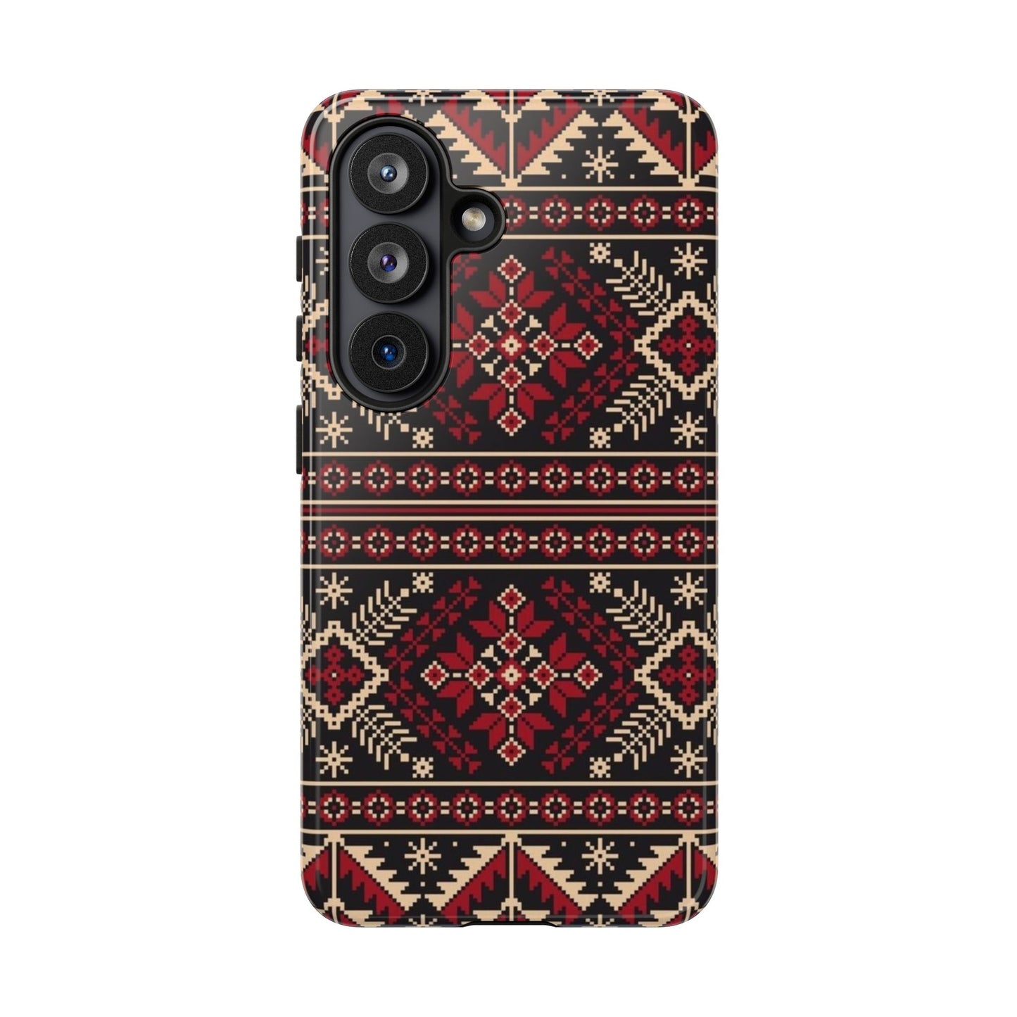 Palestinian Tatreez Black/Red/White