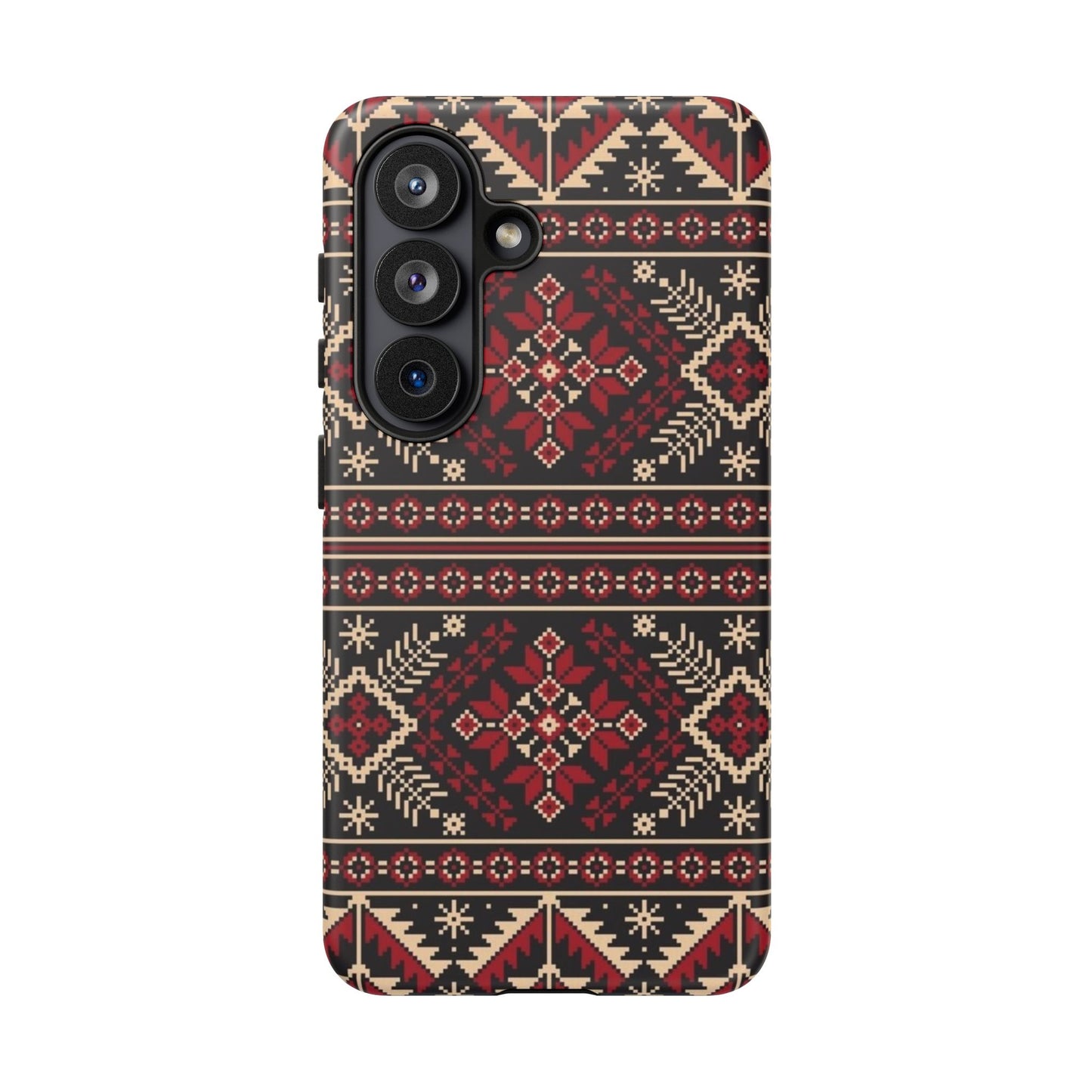 Palestinian Tatreez Black/Red/White