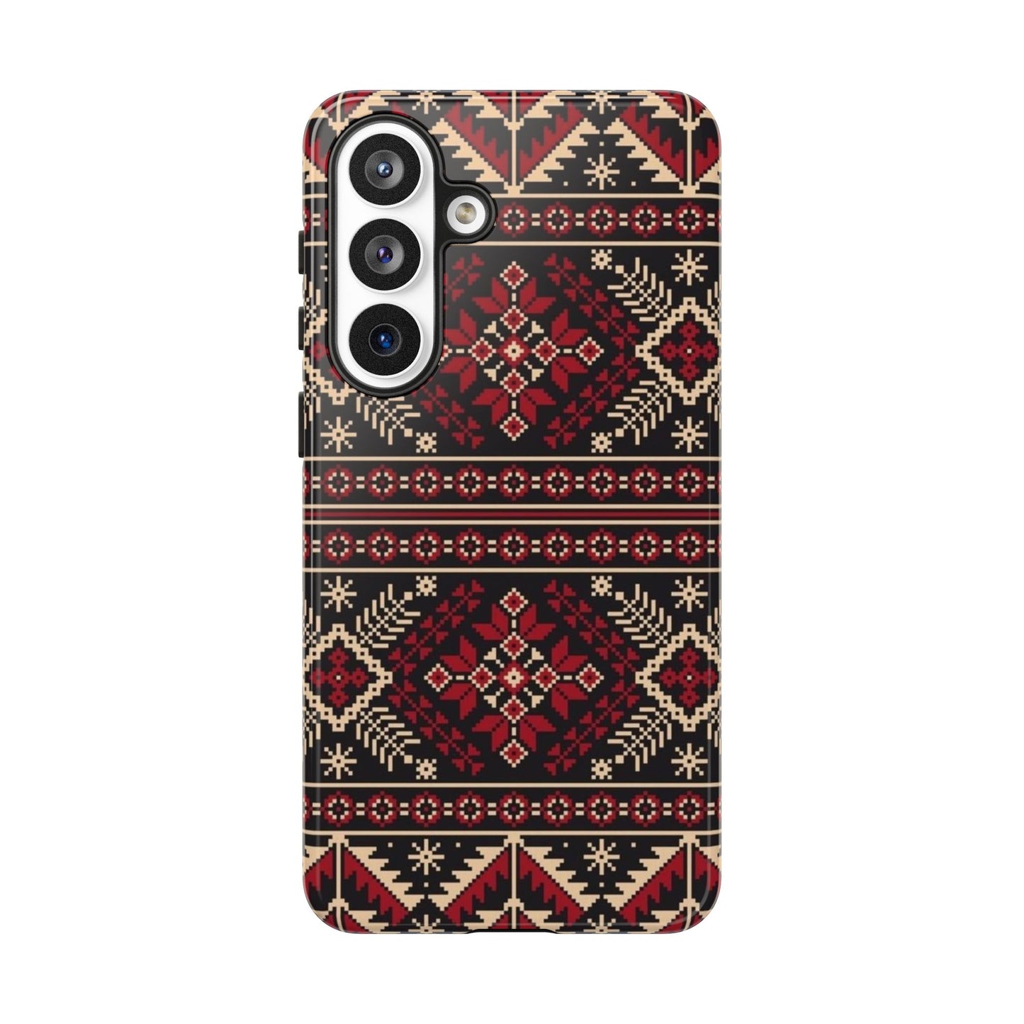 Palestinian Tatreez Black/Red/White