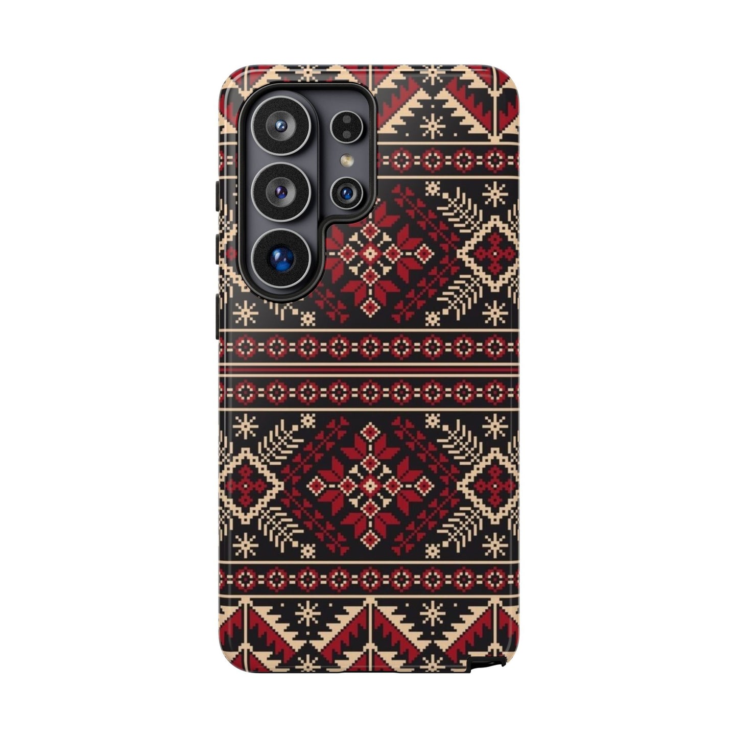 Palestinian Tatreez Black/Red/White