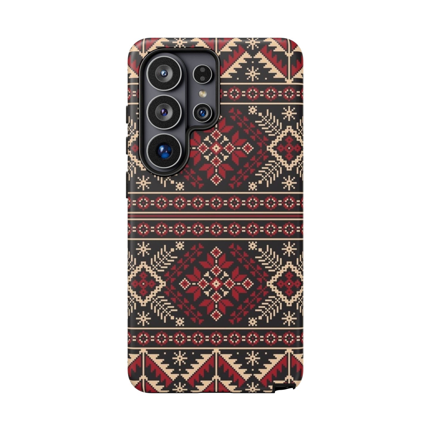 Palestinian Tatreez Black/Red/White