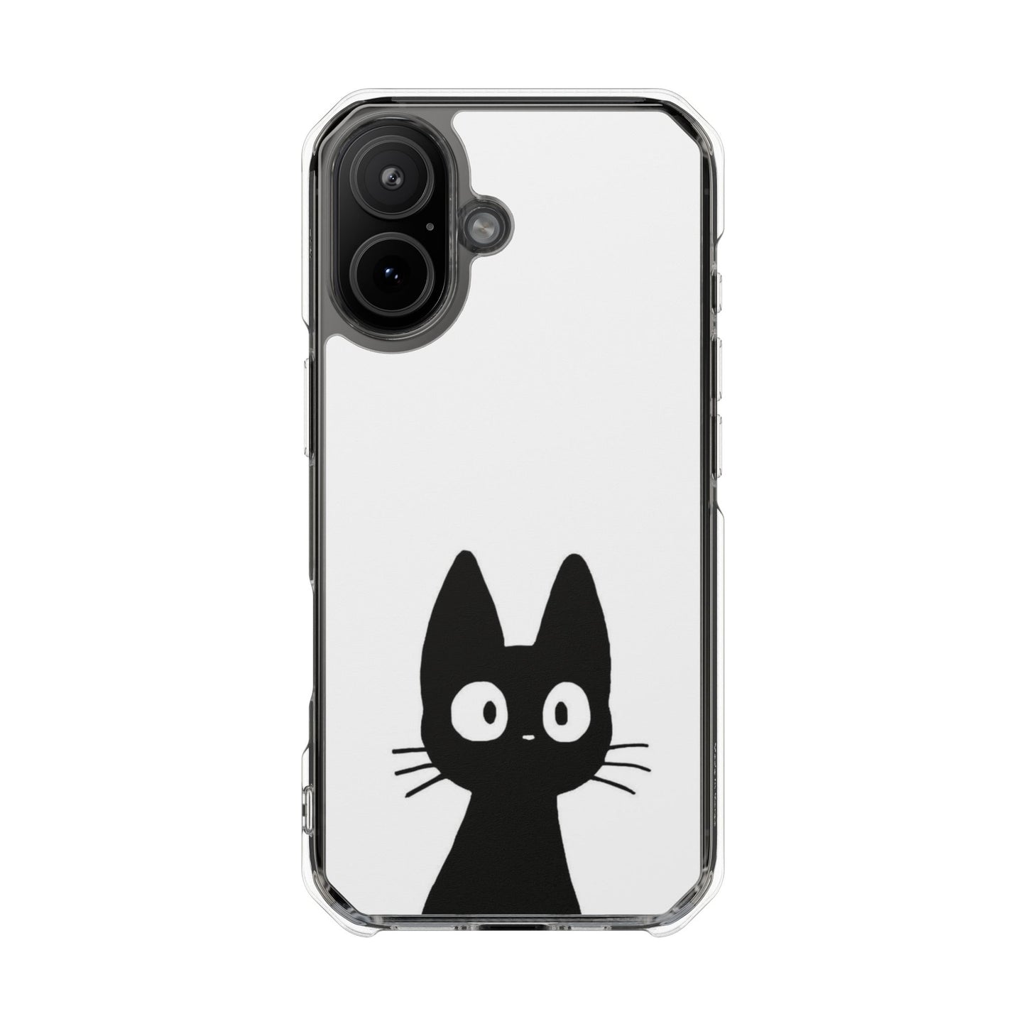 Cat-Themed Magnetic Clear Phone Case