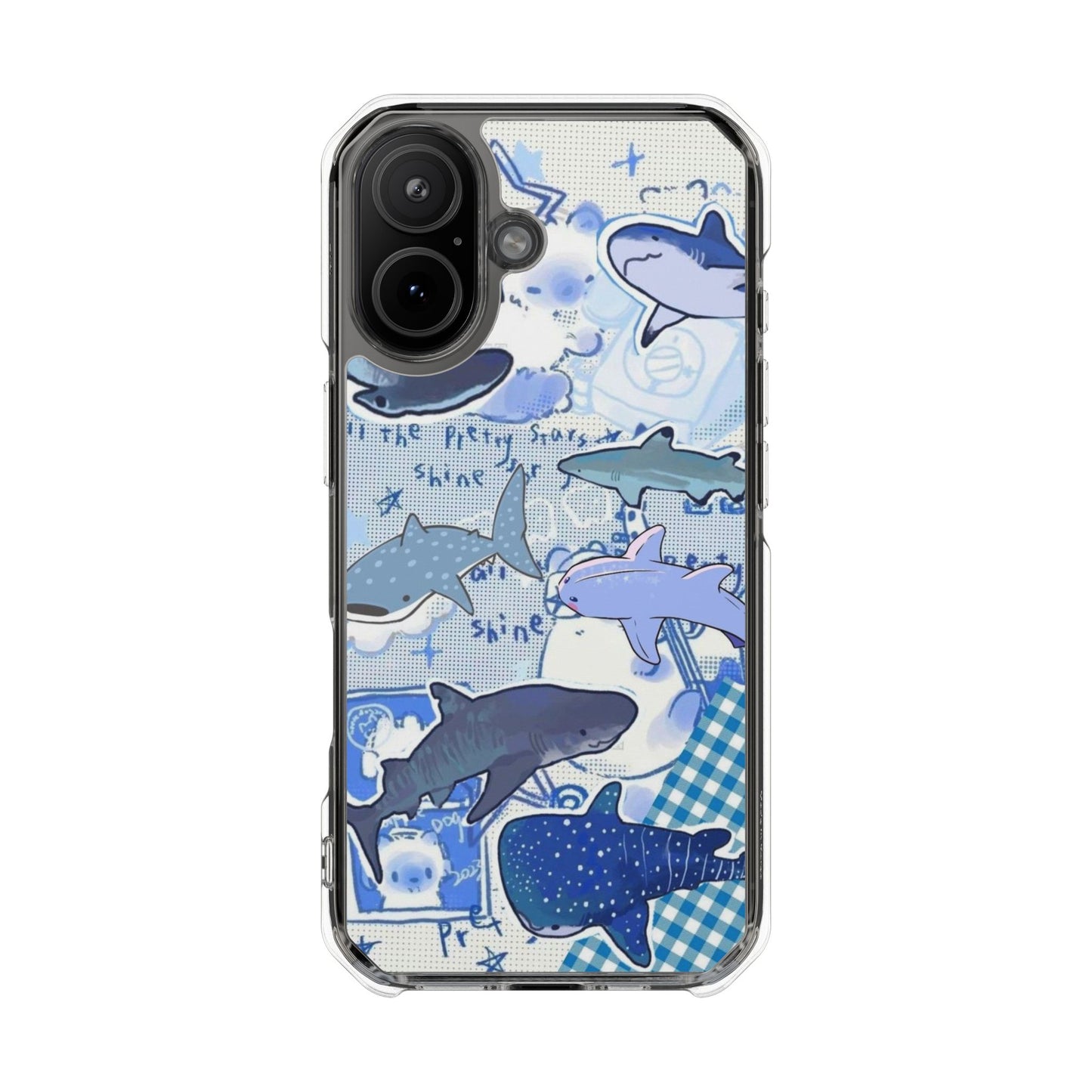 Shark Collage Magnetic Clear Impact Cases