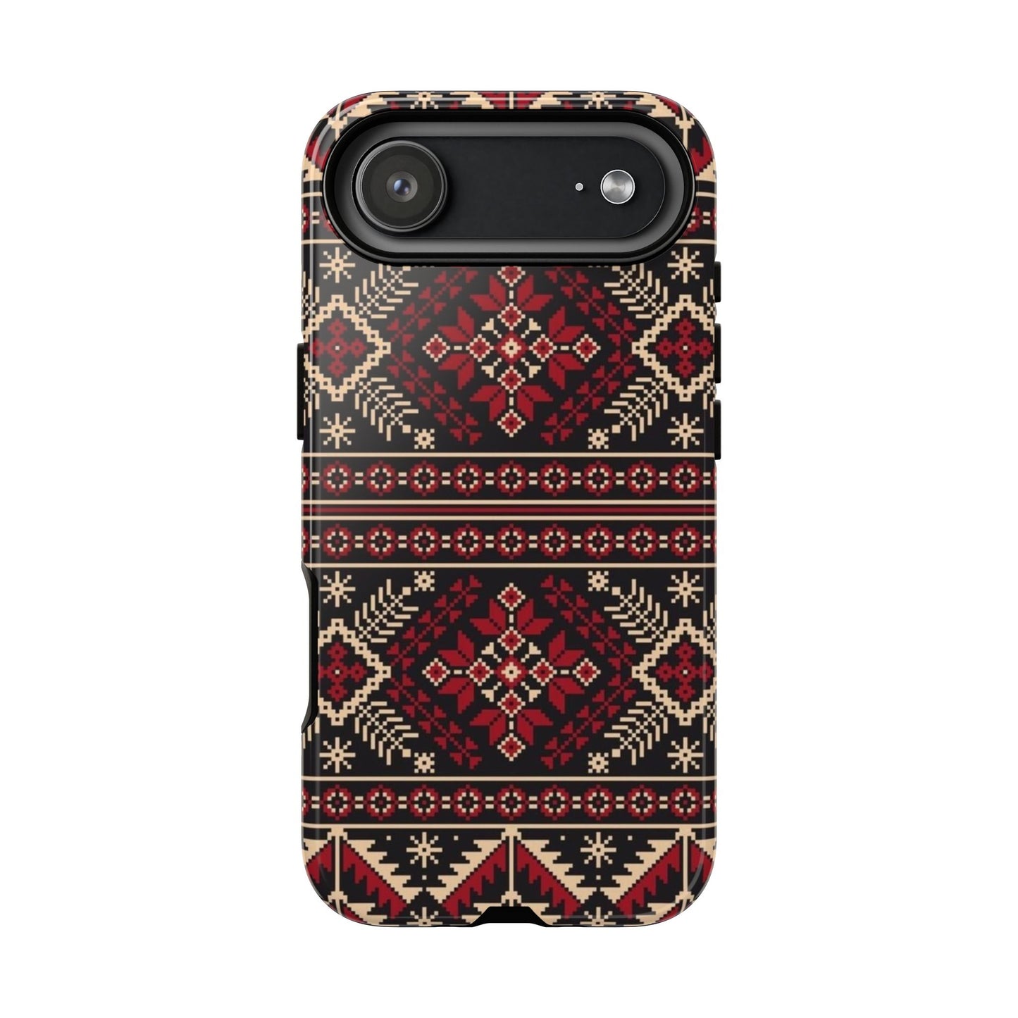 Palestinian Tatreez Black/Red/White
