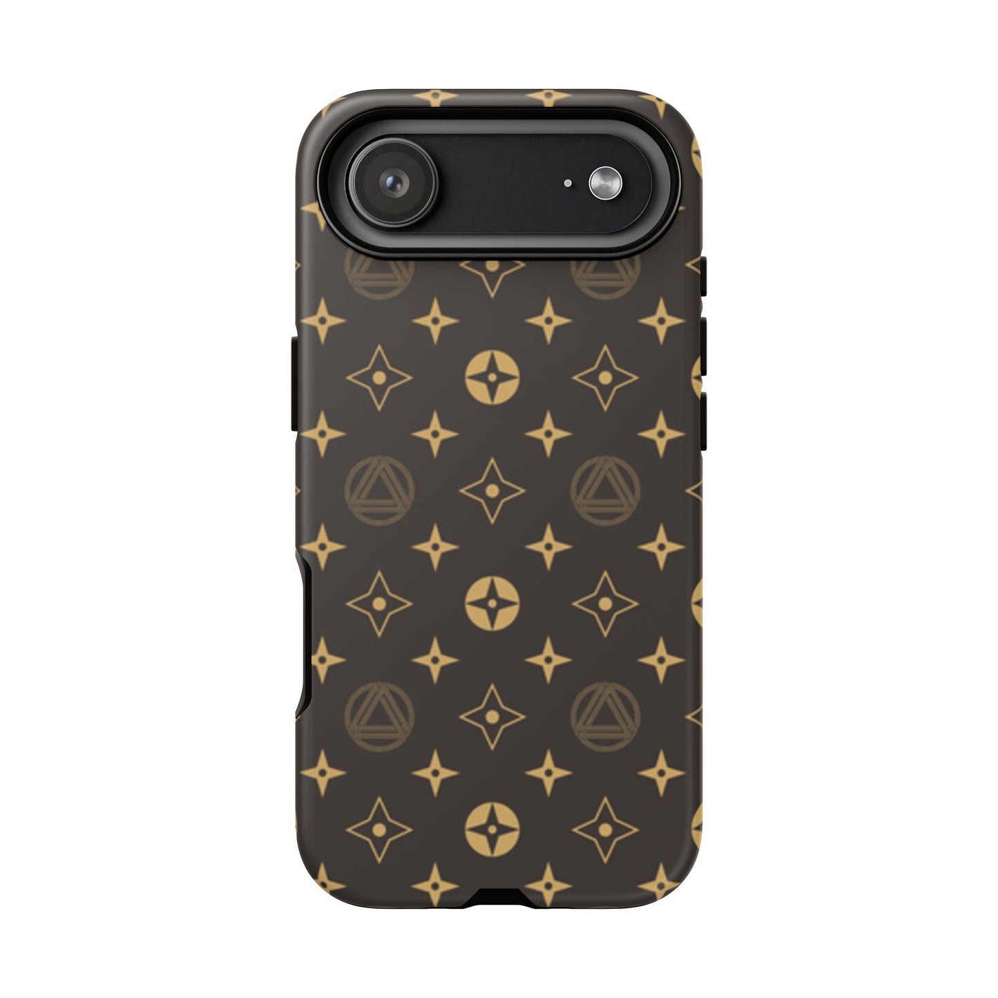 Stylish Phone Case with Abstract Gold Pattern