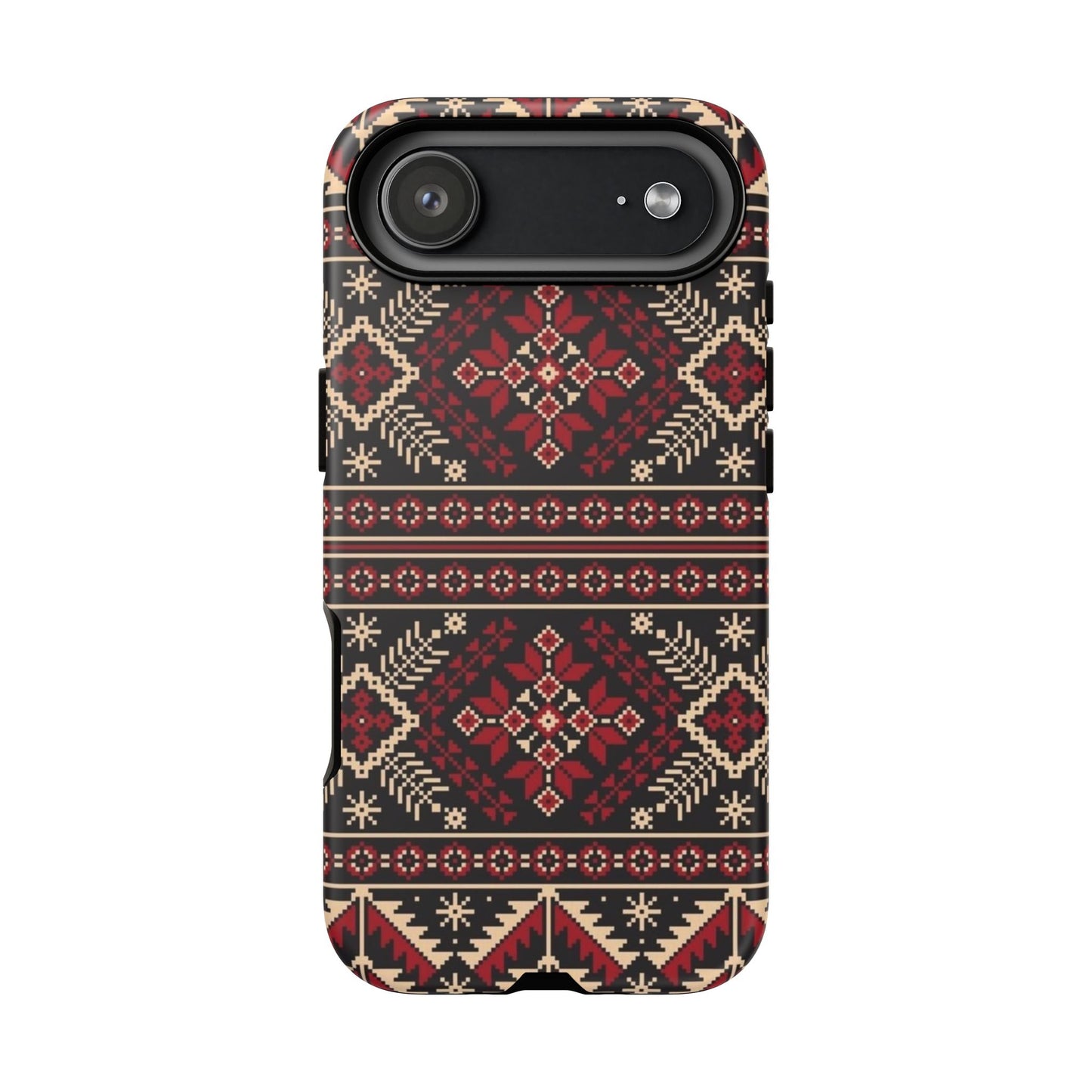 Palestinian Tatreez Black/Red/White