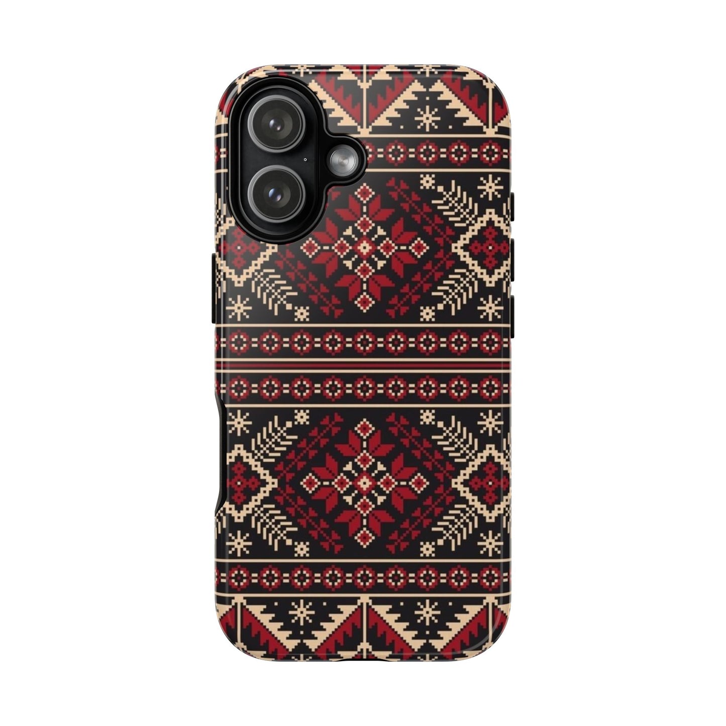 Palestinian Tatreez Black/Red/White