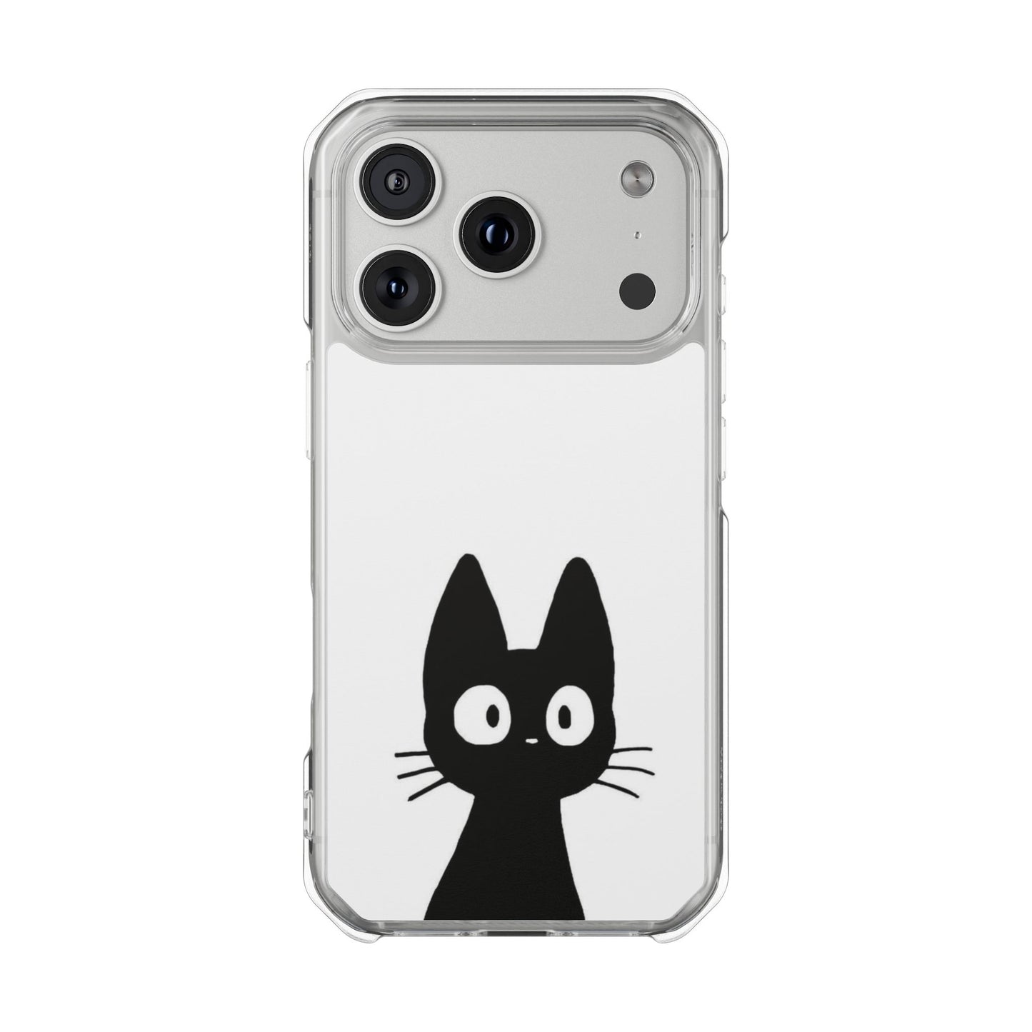 Cat-Themed Magnetic Clear Phone Case