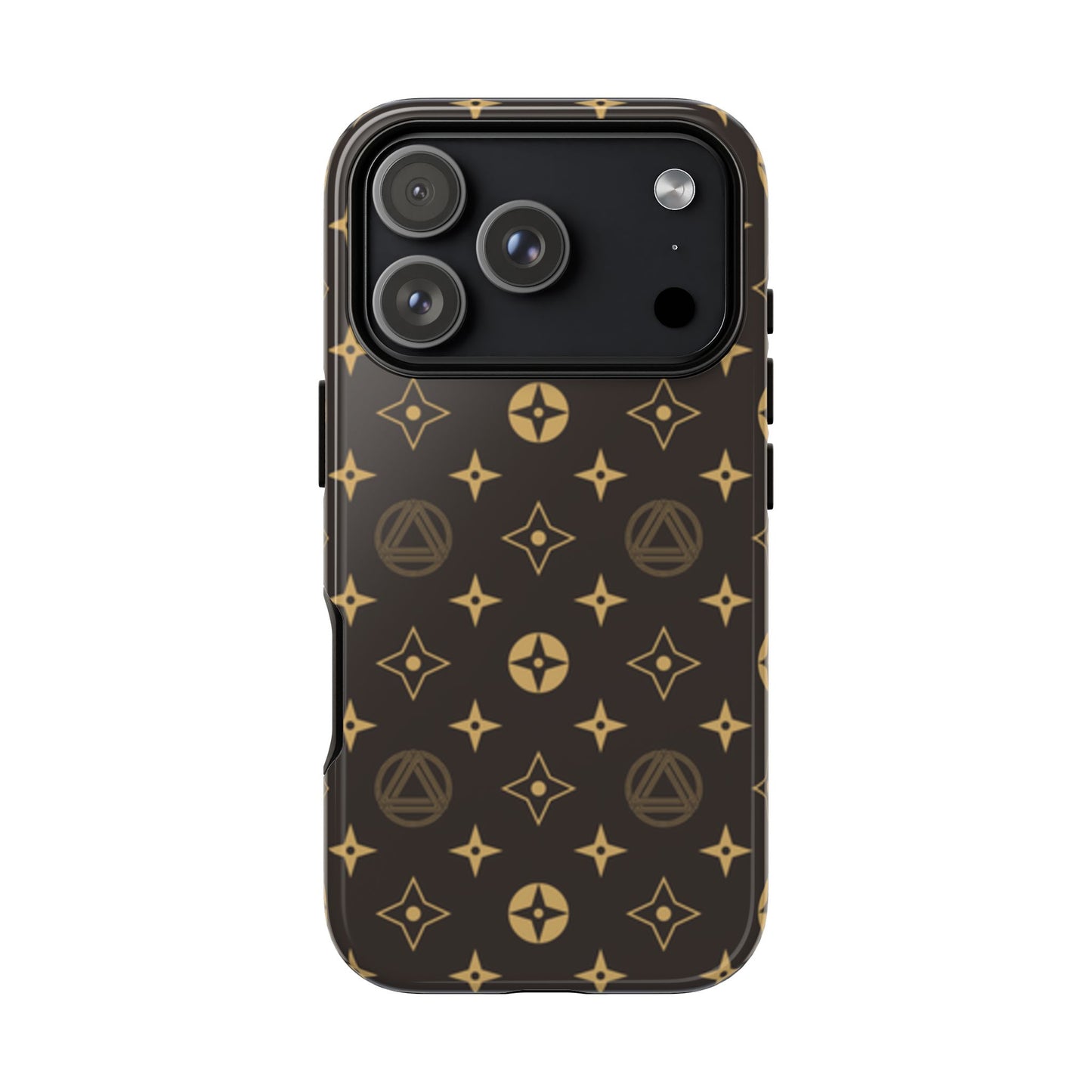 Stylish Phone Case with Abstract Gold Pattern