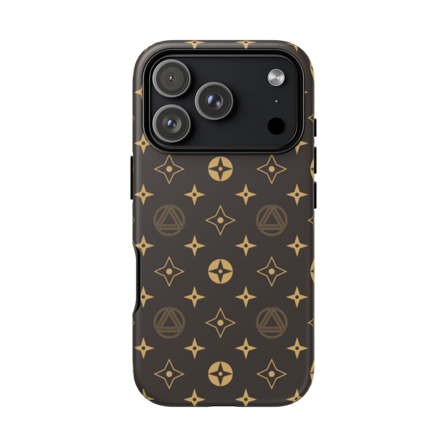 Stylish Phone Case with Abstract Gold Pattern