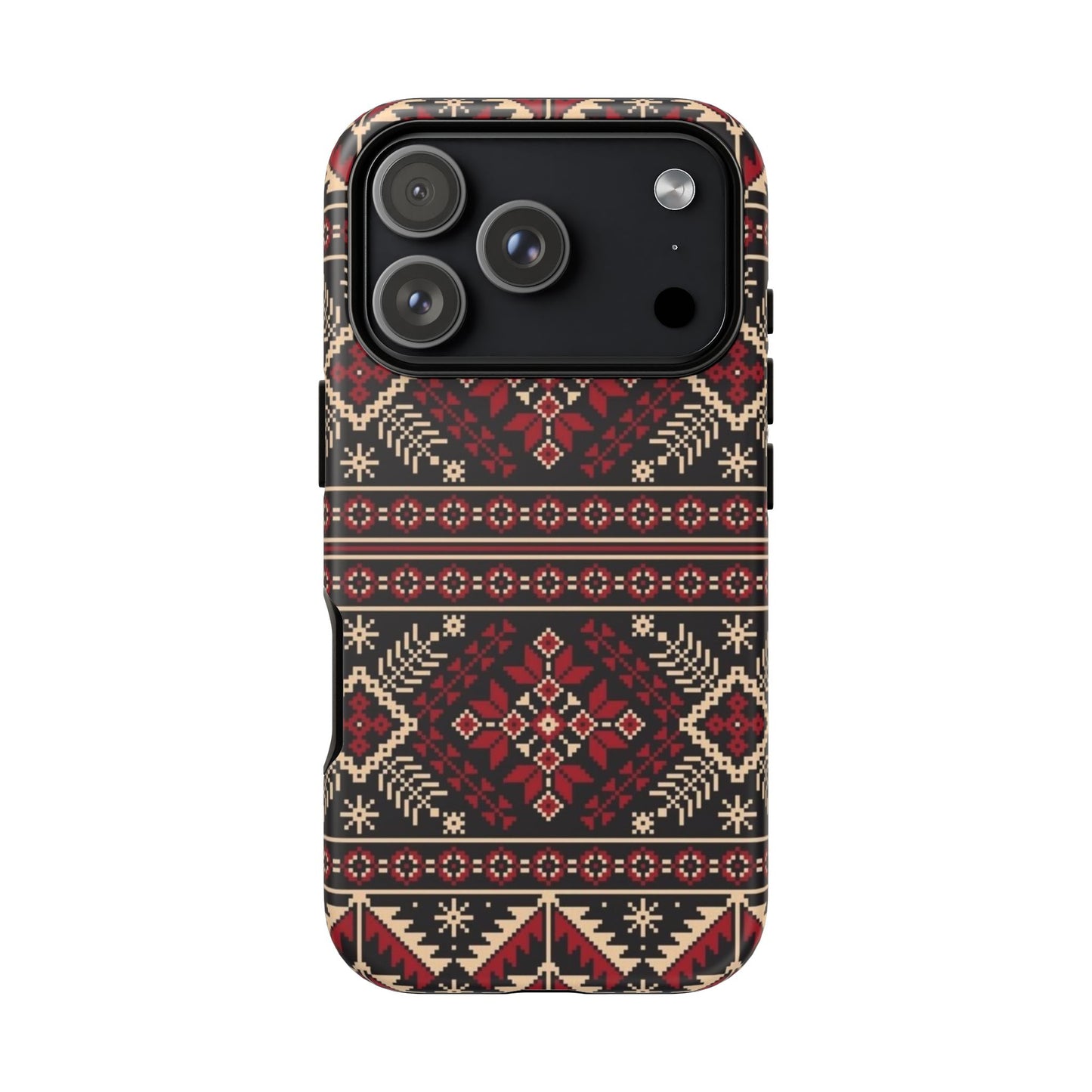 Palestinian Tatreez Black/Red/White