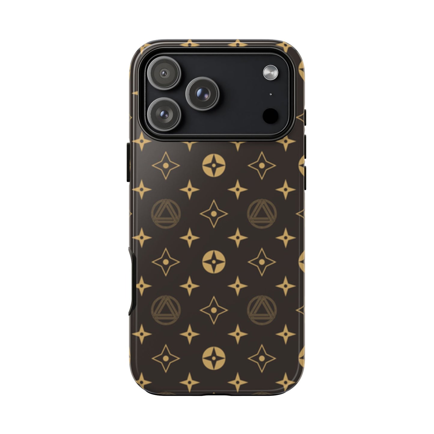 Stylish Phone Case with Abstract Gold Pattern