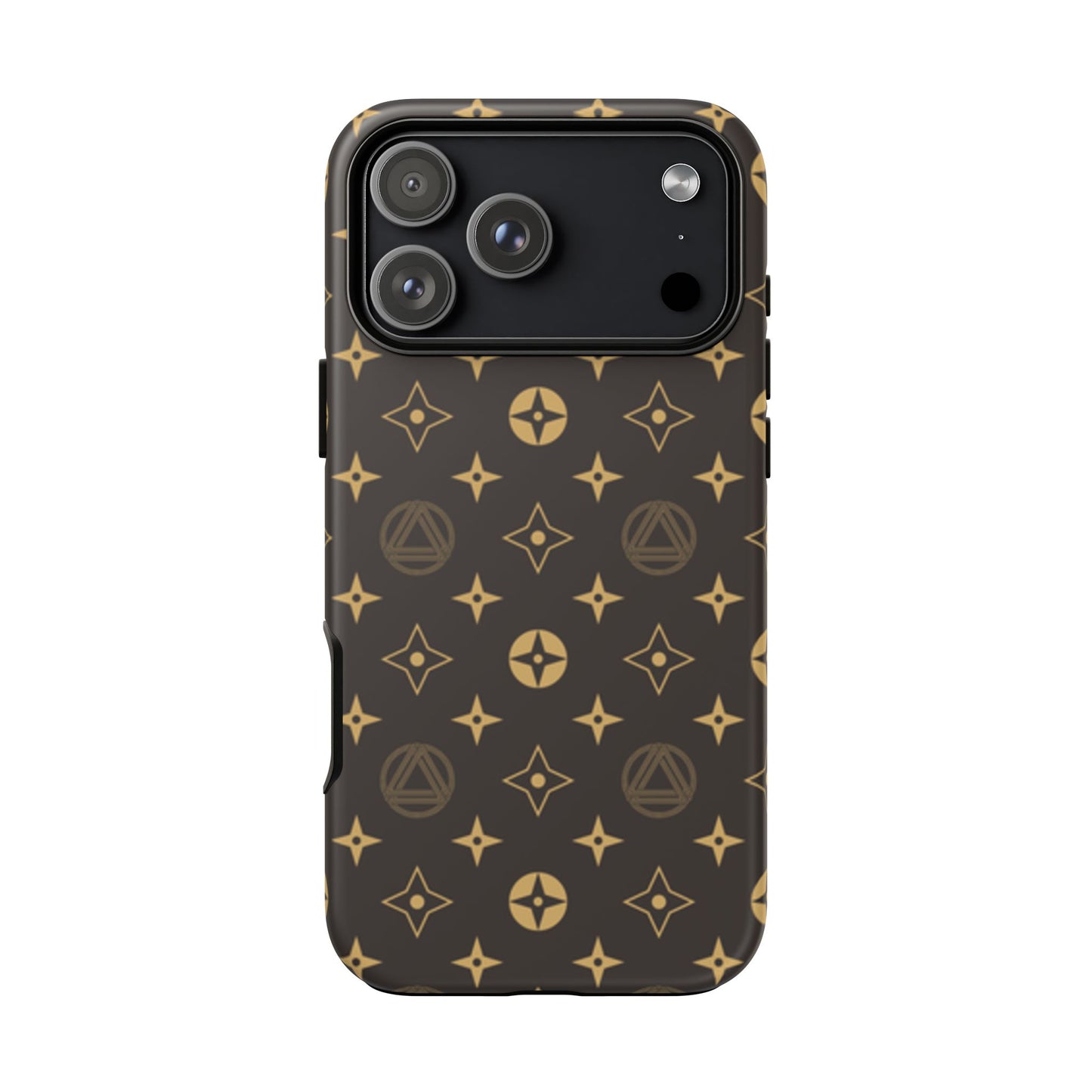 Stylish Phone Case with Abstract Gold Pattern