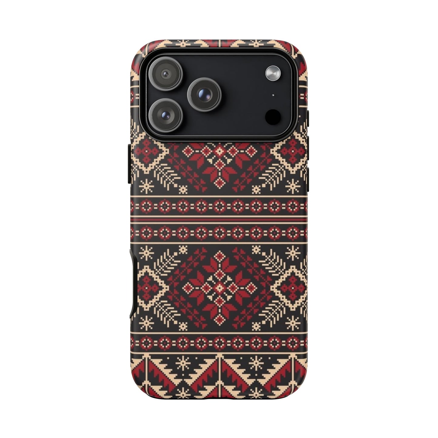Palestinian Tatreez Black/Red/White