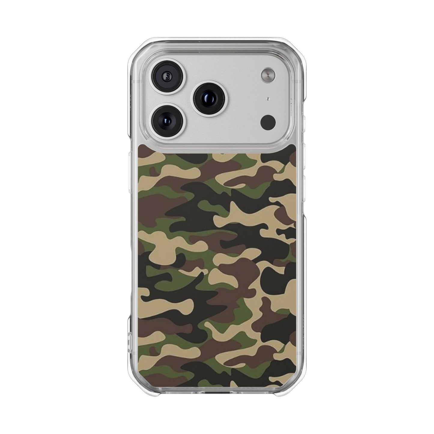 Camouflage Magnetic Clear Phone Case