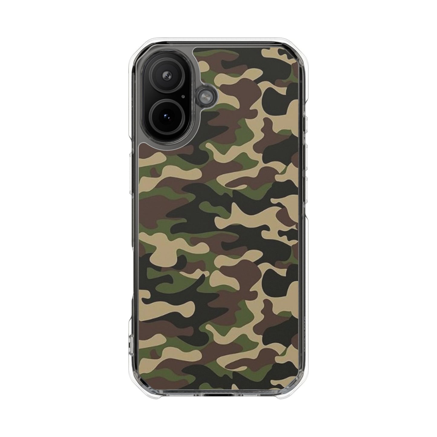 Camouflage Magnetic Clear Phone Case